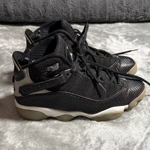 Black and Gray Air Jordan Sneakers